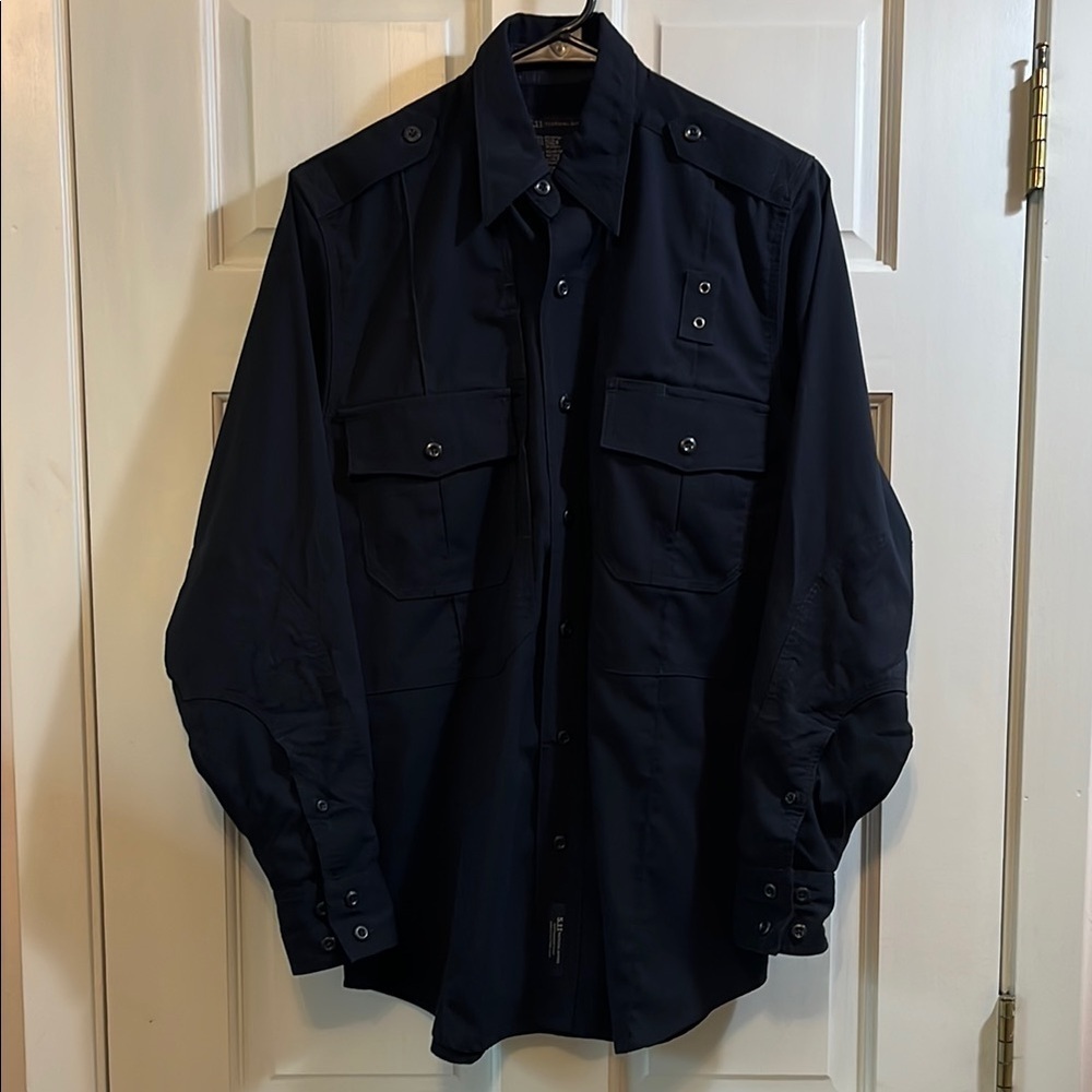 5.11 Tactical Navy Lightweight Button Down Utilitarian Shirt - Size Small